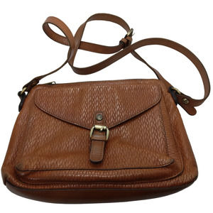 Patricia Nash Genuine Leather Brown Shoulder Bag